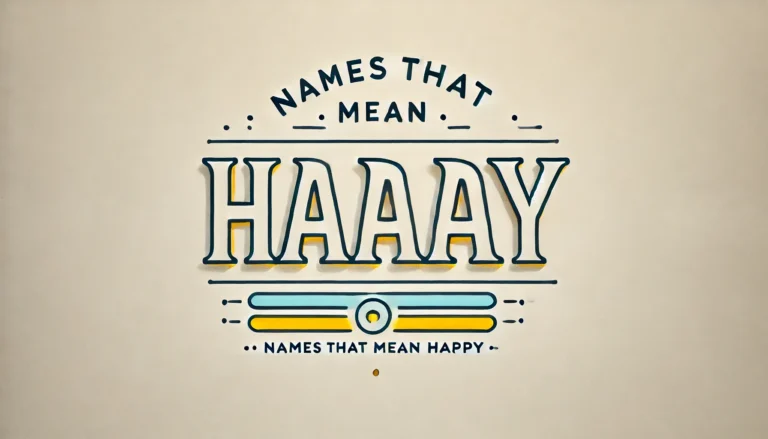 Names That Mean Happy