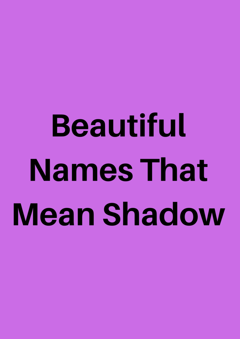 Names That Mean Shadow