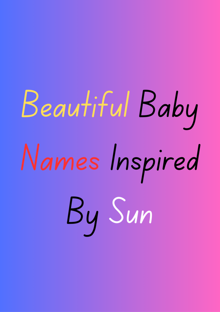 Baby Names That Mean Sun